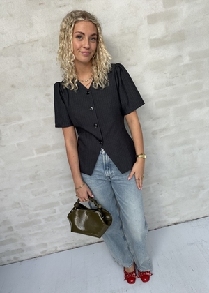 Jules pinstripe bluse Antracit Neo Noir 